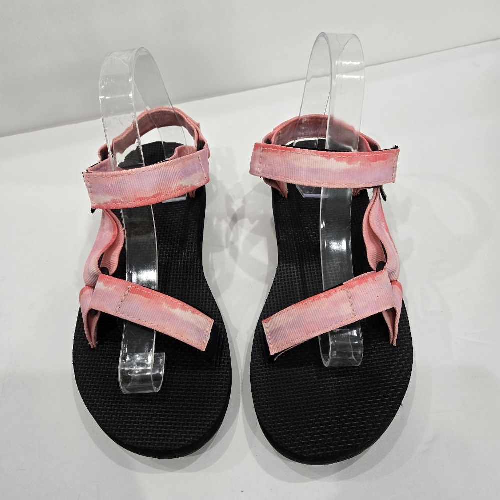 Teva Pink Tie Dye Sandals Size 7 Adjustable Straps